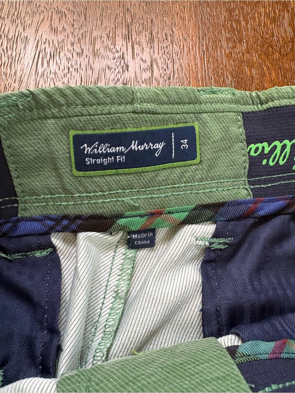 William Murray Straight Fit Green Men's Classic Golf Shorts 9” Inseam, Size 34 - Picture 5 of 13